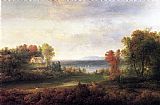 Lord Rivers' Roan Mare in a Landscape Paintings - Hudson River Landscape by Thomas Doughty